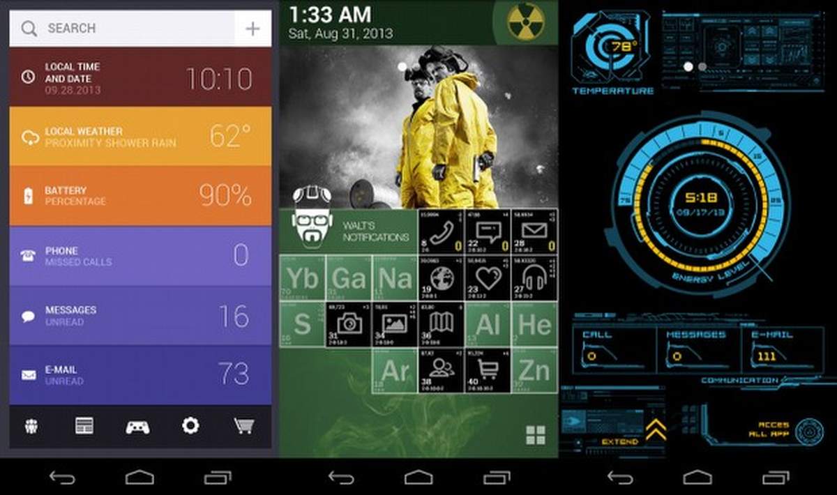 Android için çılgın temalar!