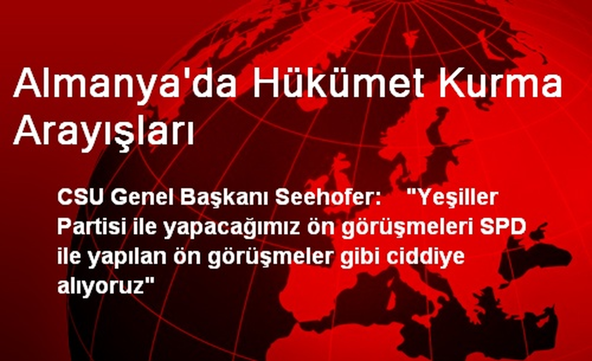 Almanya\'da Hükümet Kurma Arayışları