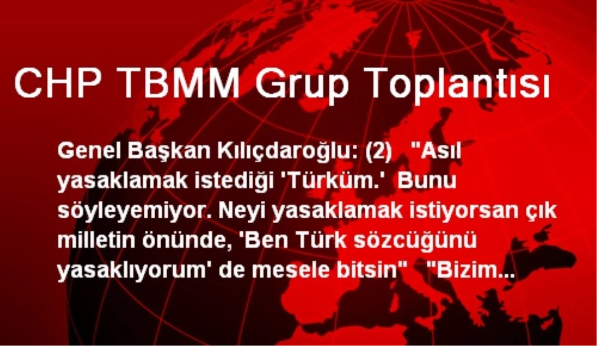CHP TBMM Grup Toplantısı