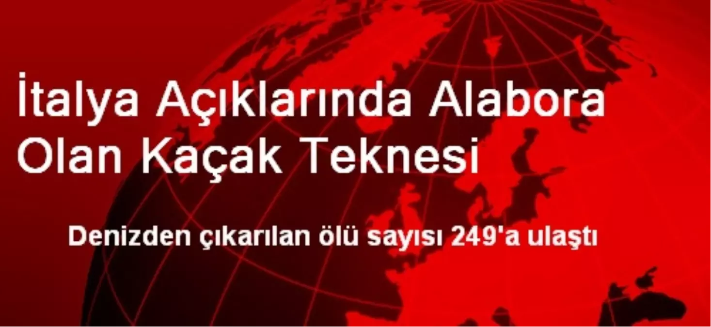 İtalya Açıklarında Alabora Olan Kaçak Teknesi