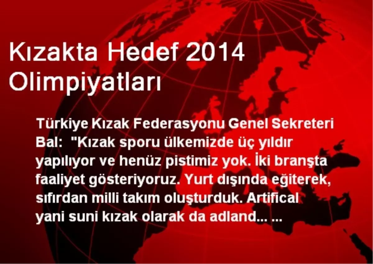 Kızakta Hedef 2014 Olimpiyatları