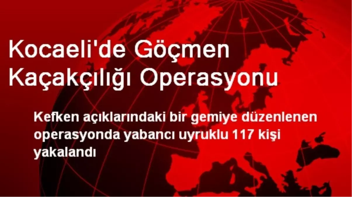 Kocaeli\'de 117 Kaçak Gözaltına Alındı