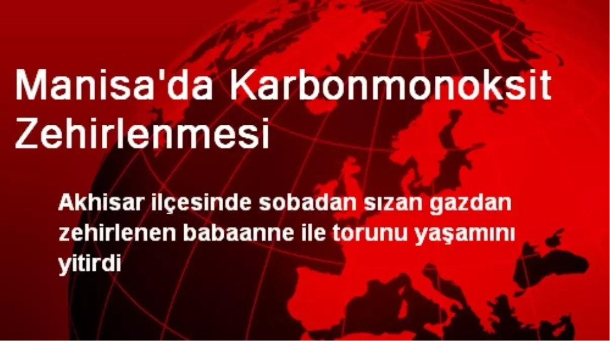 Manisa\'da Karbonmonoksit Zehirlenmesi