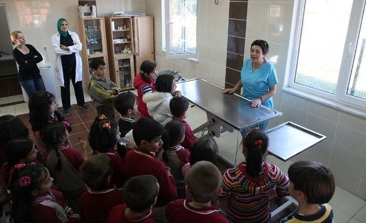 Çocuklar Hayvan Barınağını Gezdi