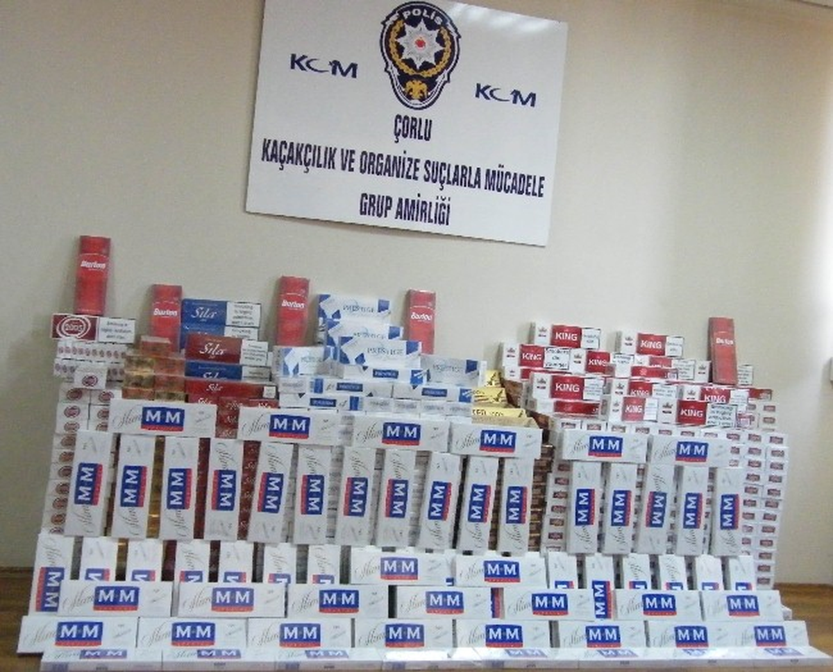 Çorlu\'da Kaçak Sigara Baskını