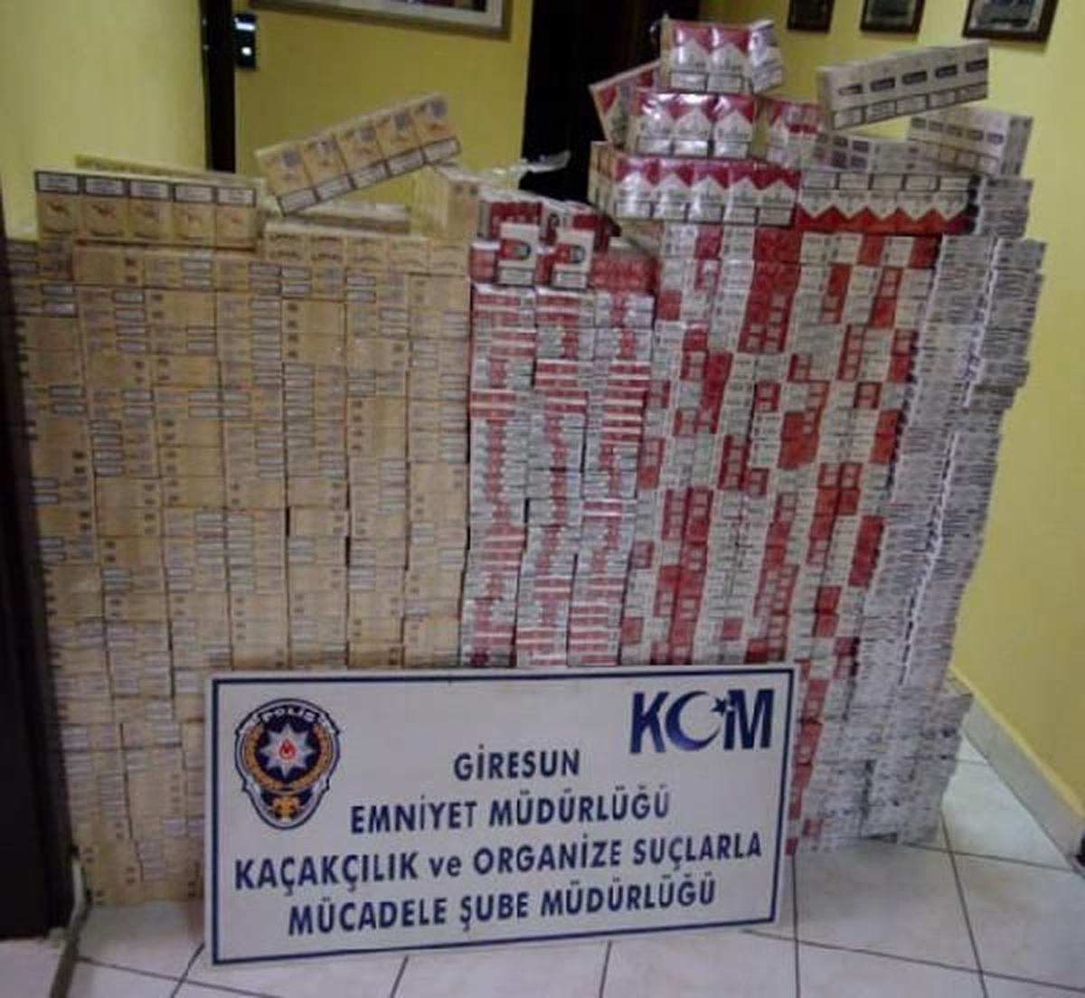 Giresun\'da 25 Bin 130 Paket Kaçak Sigara Ele Geçirildi