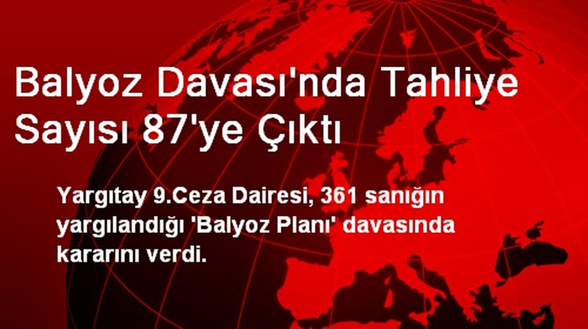 Balyoz Davası\'nda Tahliye Sayısı 87\'ye Çıktı