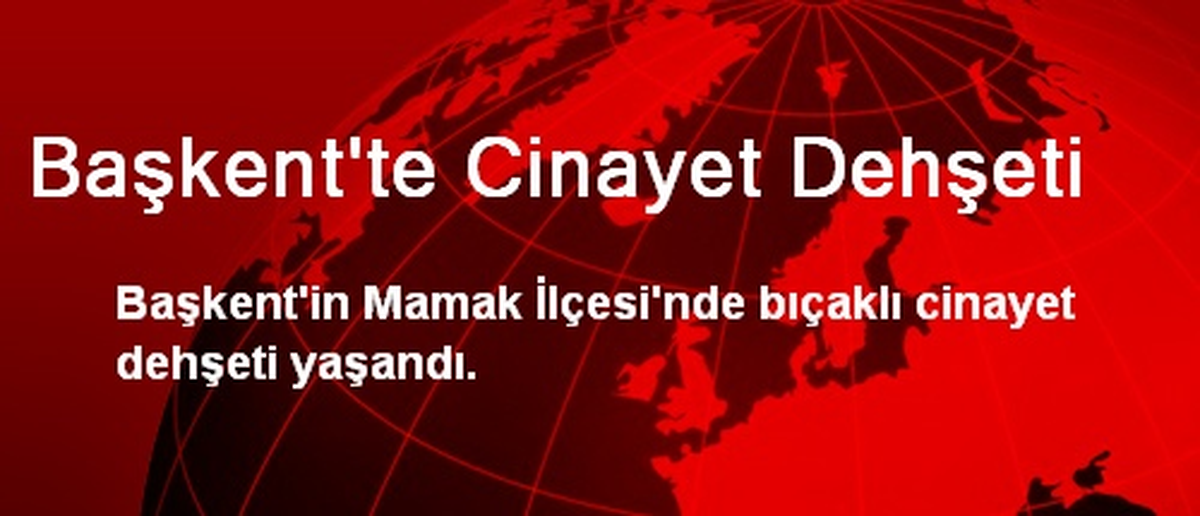 Ankara\'da Cinayet Dehşeti