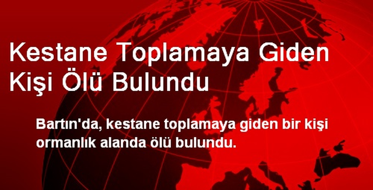 Kestane Toplamaya Giden Kişi Ölü Bulundu