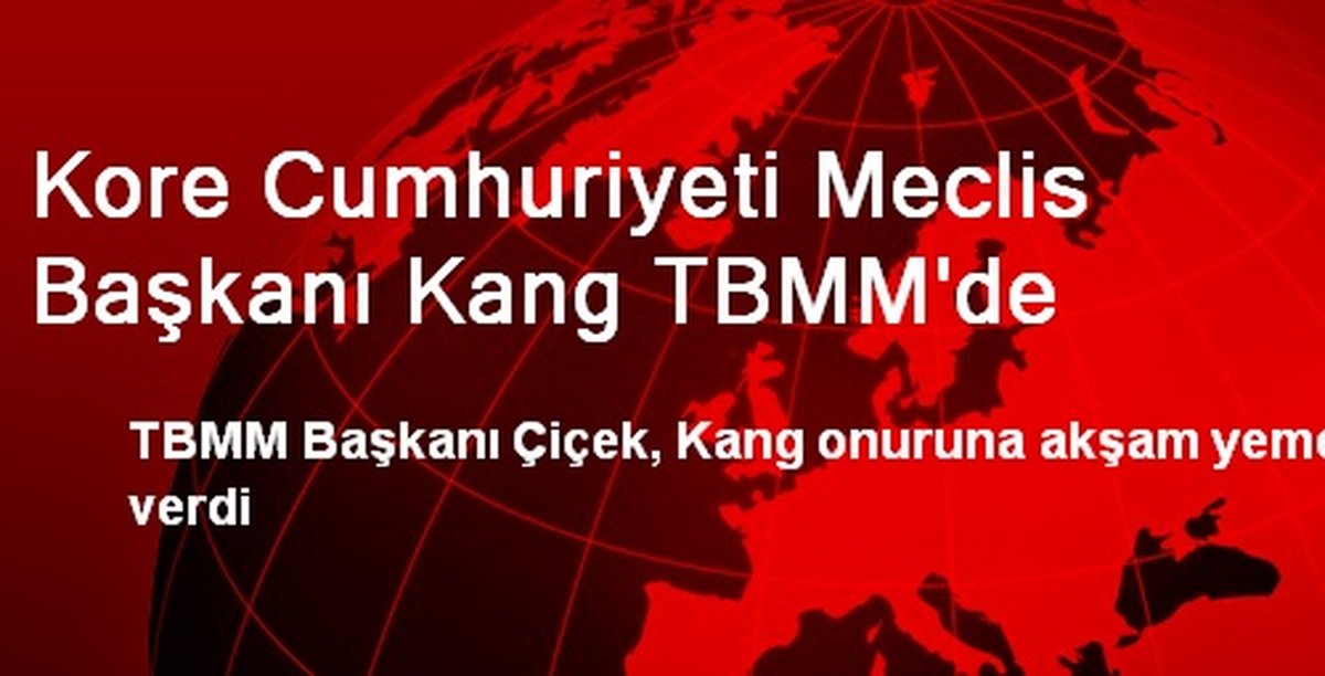 Kore Cumhuriyeti Meclis Başkanı Kang TBMM\'de
