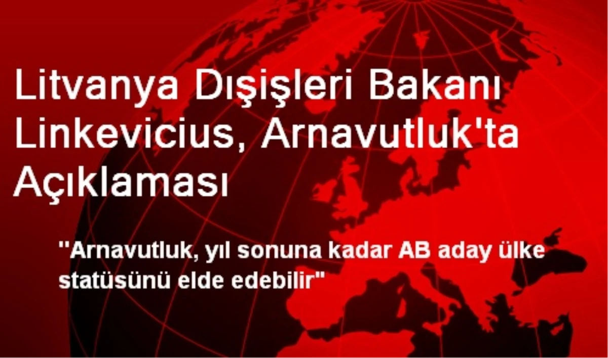 Litvanya Dışişleri Bakanı Linkevicius, Arnavutluk\'ta Açıklaması