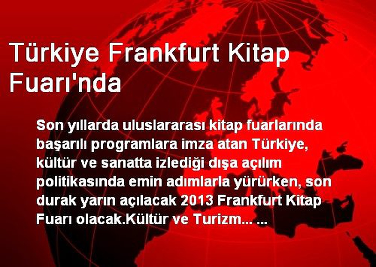 Türkiye Frankfurt Kitap Fuarı\'nda