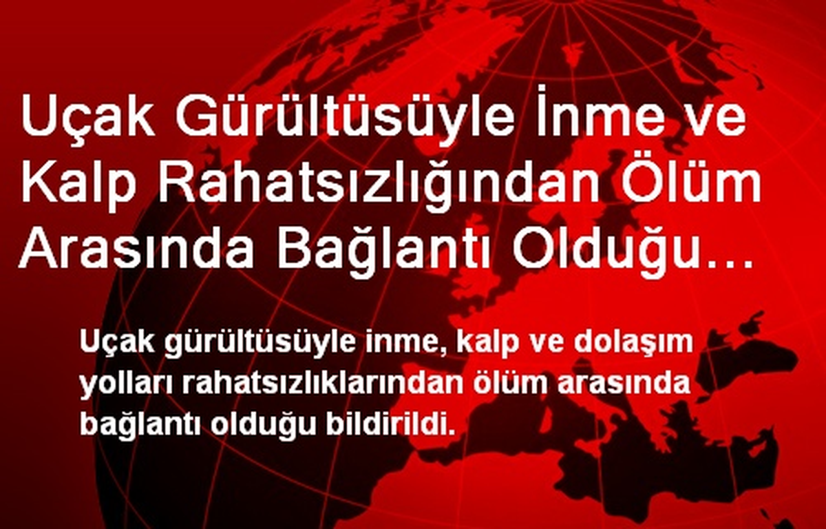 Uçak Gürültüsüyle İnme ve Kalp Rahatsızlığından Ölüm Arasında Bağlantı Olduğu Tespit Edildi