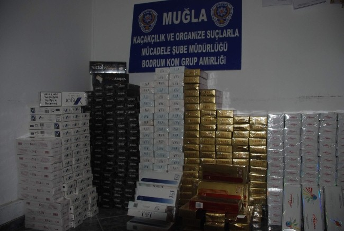 Bodrum\'da 4 Bin 400 Paket Kaçak Sigara Ele Geçirildi
