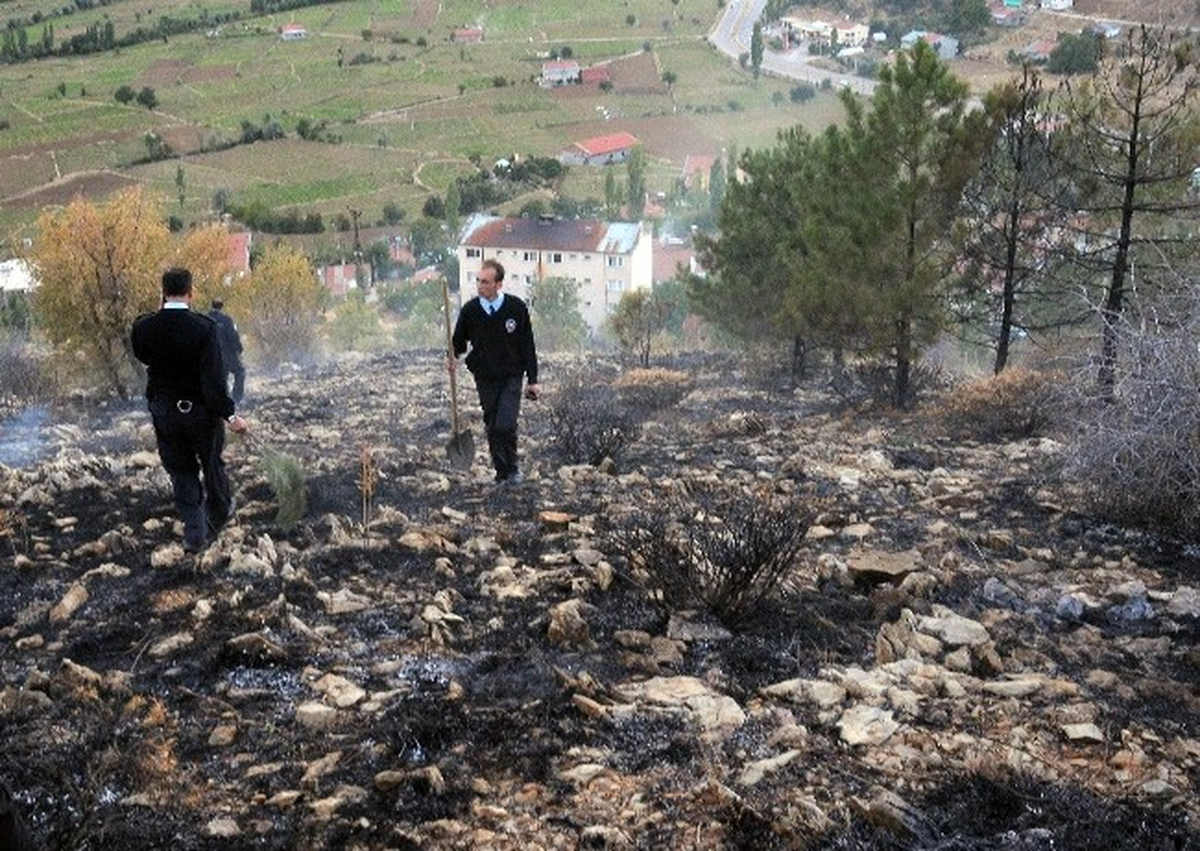 Çelikhan\'da 2b Arazisinde Yangın