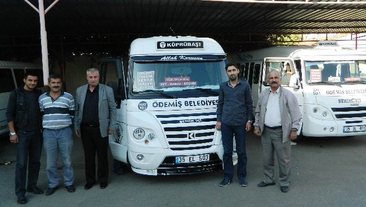 Ödemiş\'in Şehir İçi Minibüsleri Uydudan Takip Edilebilecek