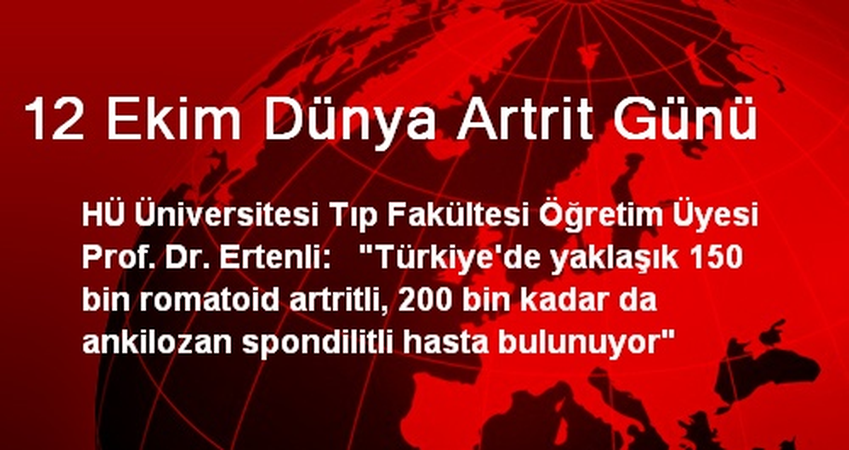 12 Ekim Dünya Artrit Günü