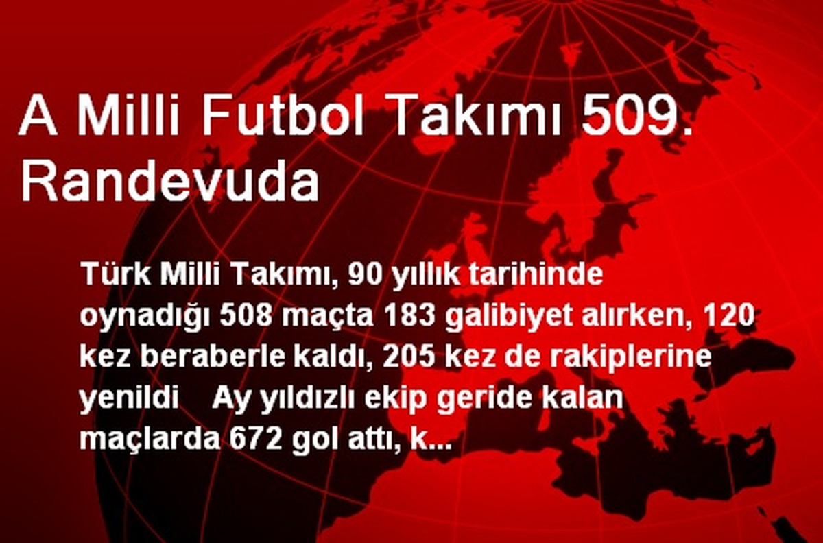 A Milli Futbol Takımı 509. Randevuda