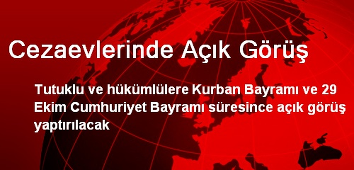 Cezaevlerinde Açık Görüş