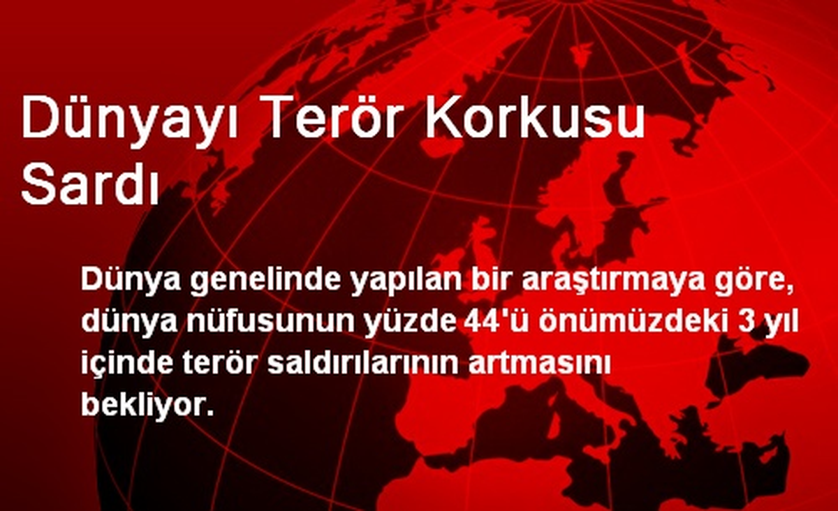 Dünyayı Terör Korkusu Sardı