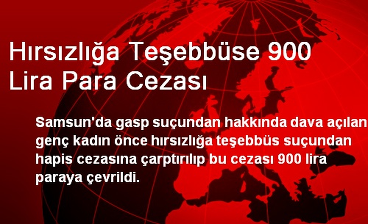 Hırsızlığa Teşebbüse 900 Lira Para Cezası