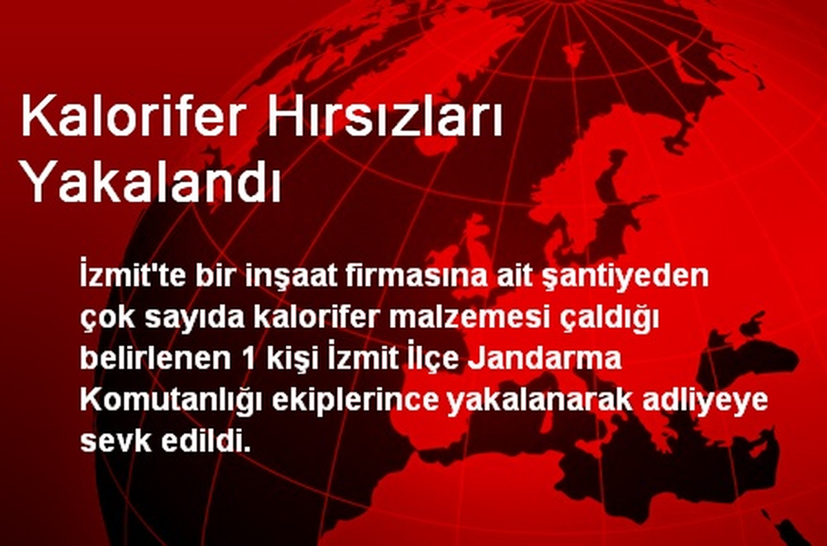 Kalorifer Hırsızları Yakalandı