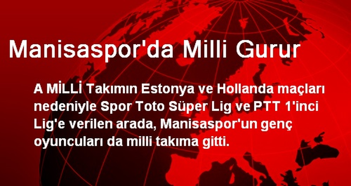 Manisaspor\'da Milli Gurur