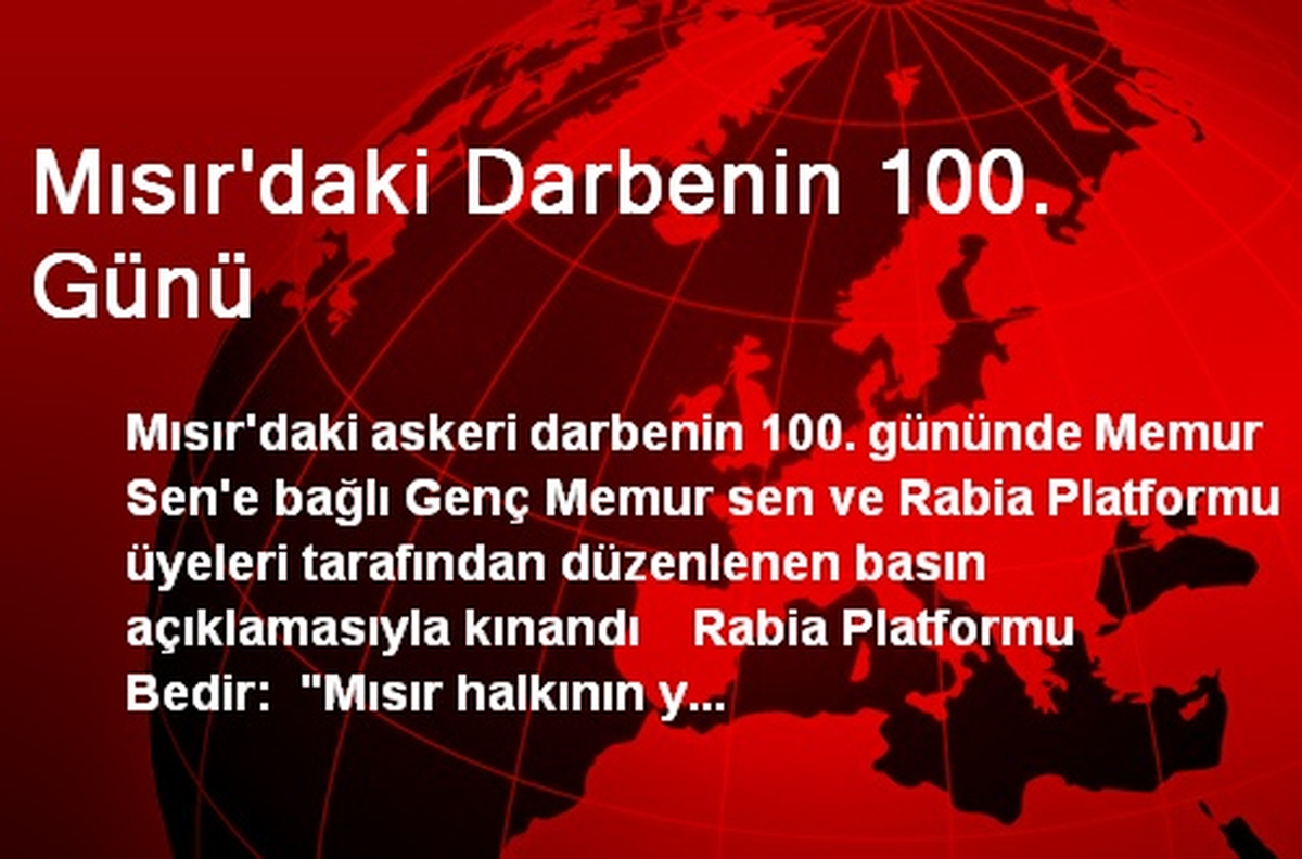 Mısır Darbesinin 100. Günü Van\'da Protesto Edildi