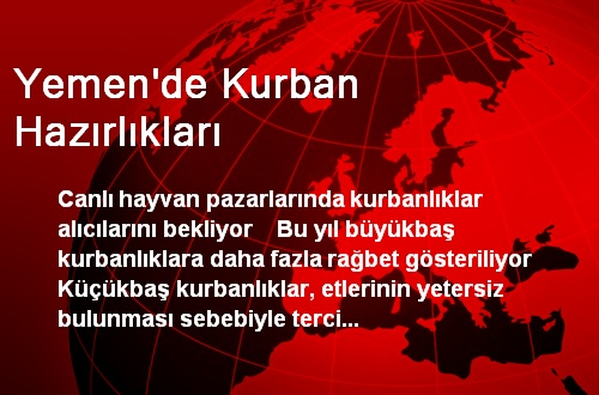 Yemen\'de Kurban Hazırlıkları