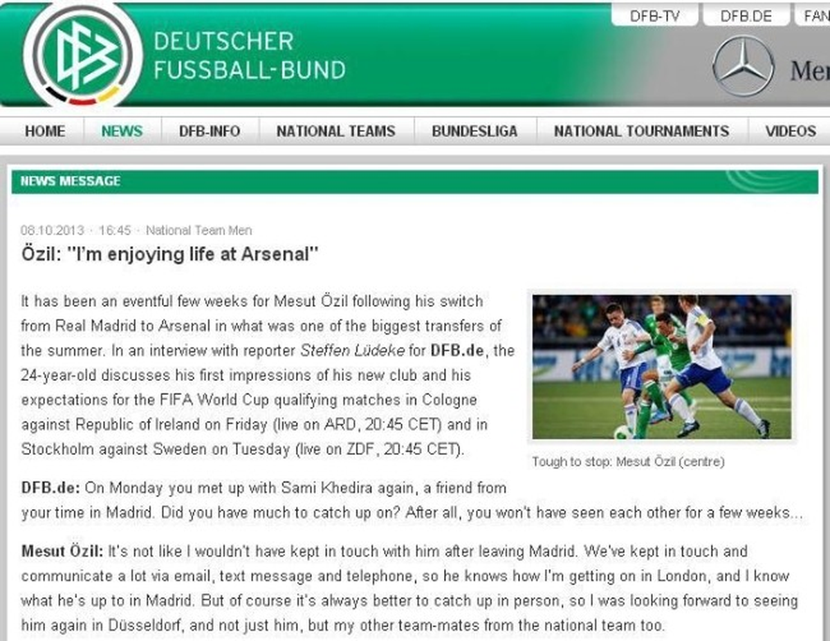 Özil: "Arsenal\'de Hayattan Zevk Alıyorum"