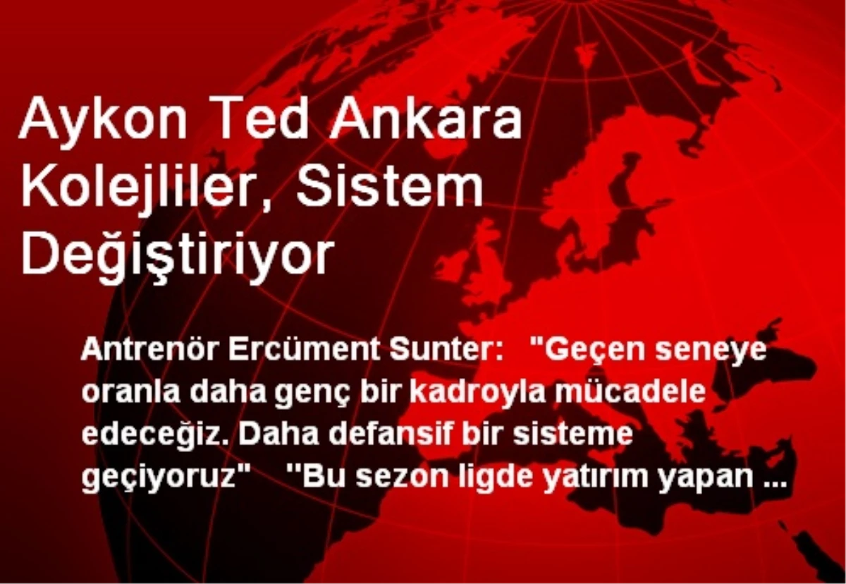 Aykon TED Ankara Kolejliler Yoğun Bir Döneme Giriyor