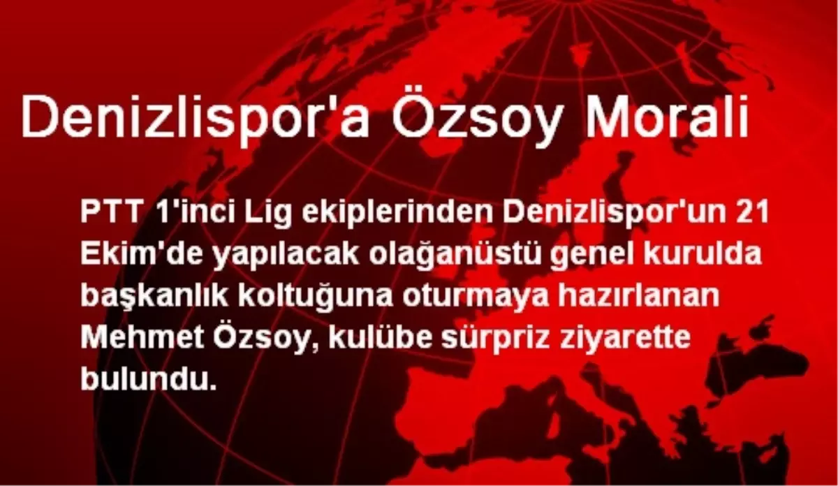 Denizlispor\'a Özsoy Morali