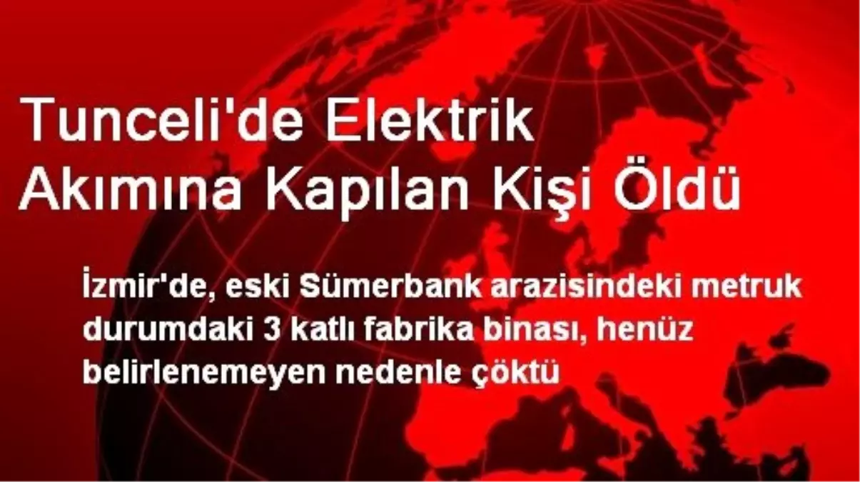 Kullanılmayan Fabrika Binası Çöktü