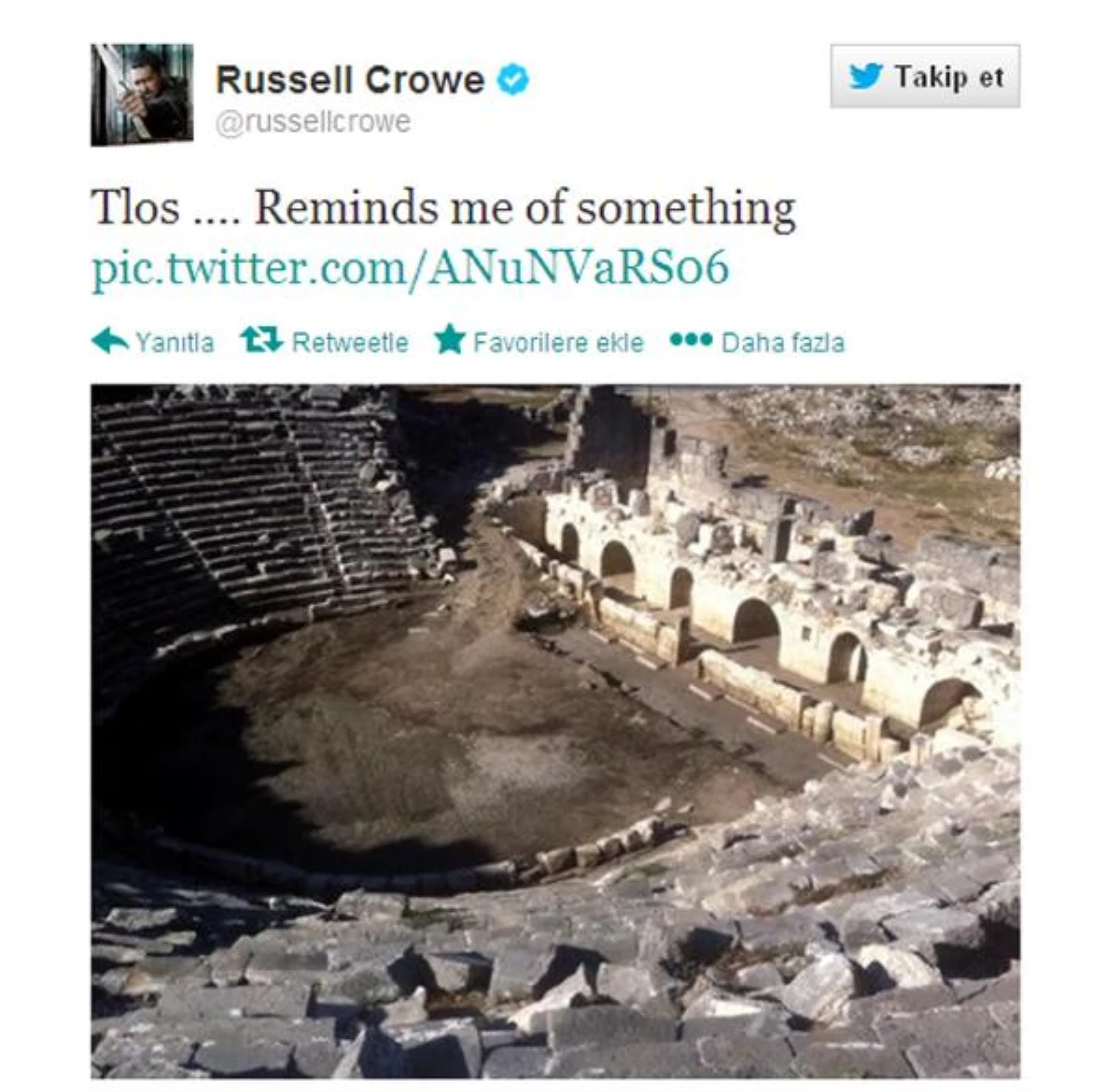 Russell Crowe Fethiye\'den Kopamadı