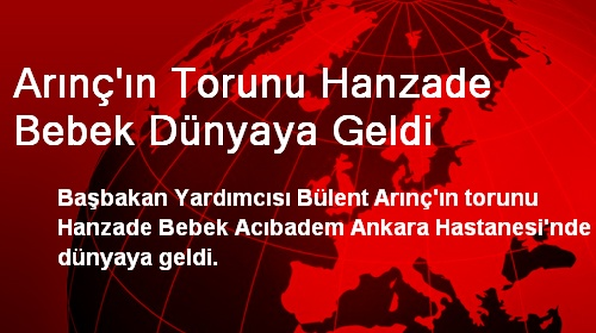 Arınç\'ın Torunu Hanzade Bebek Dünyaya Geldi