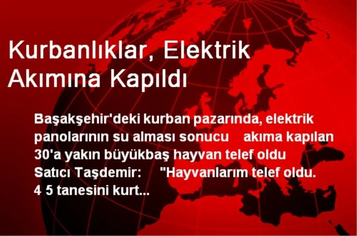 Kurbanlıklar, Elektrik Akımına Kapıldı