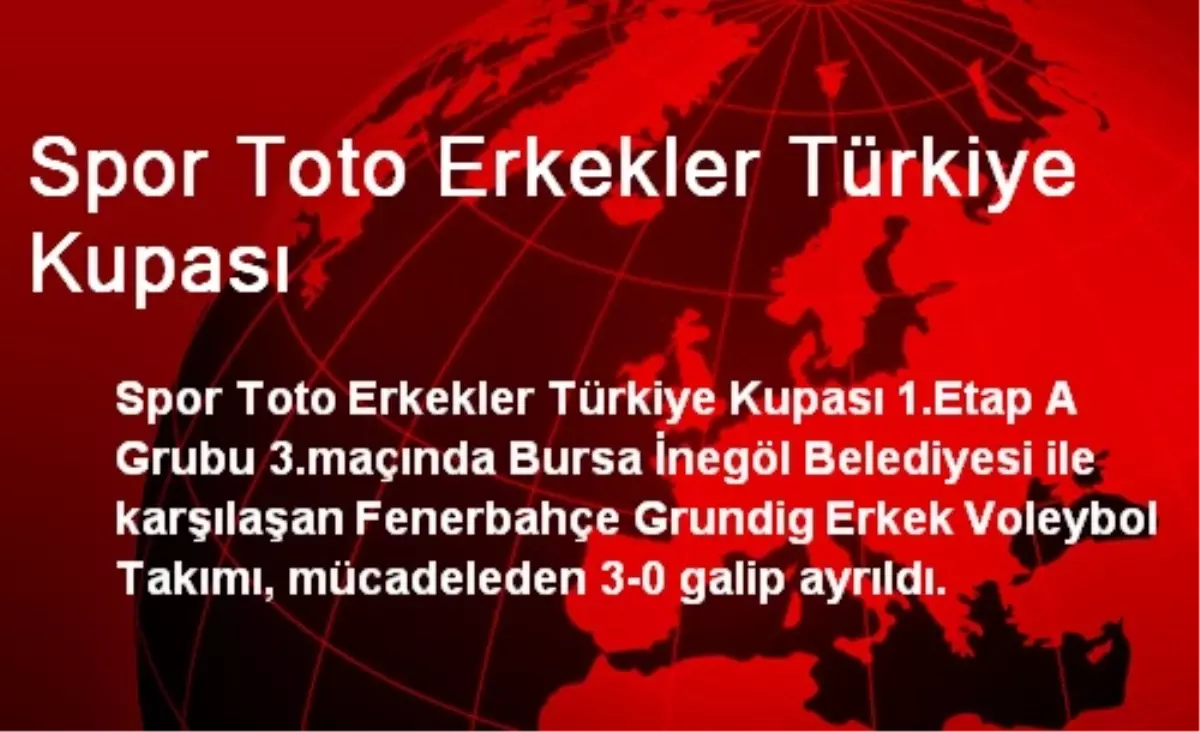 Spor Toto Erkekler Türkiye Kupası