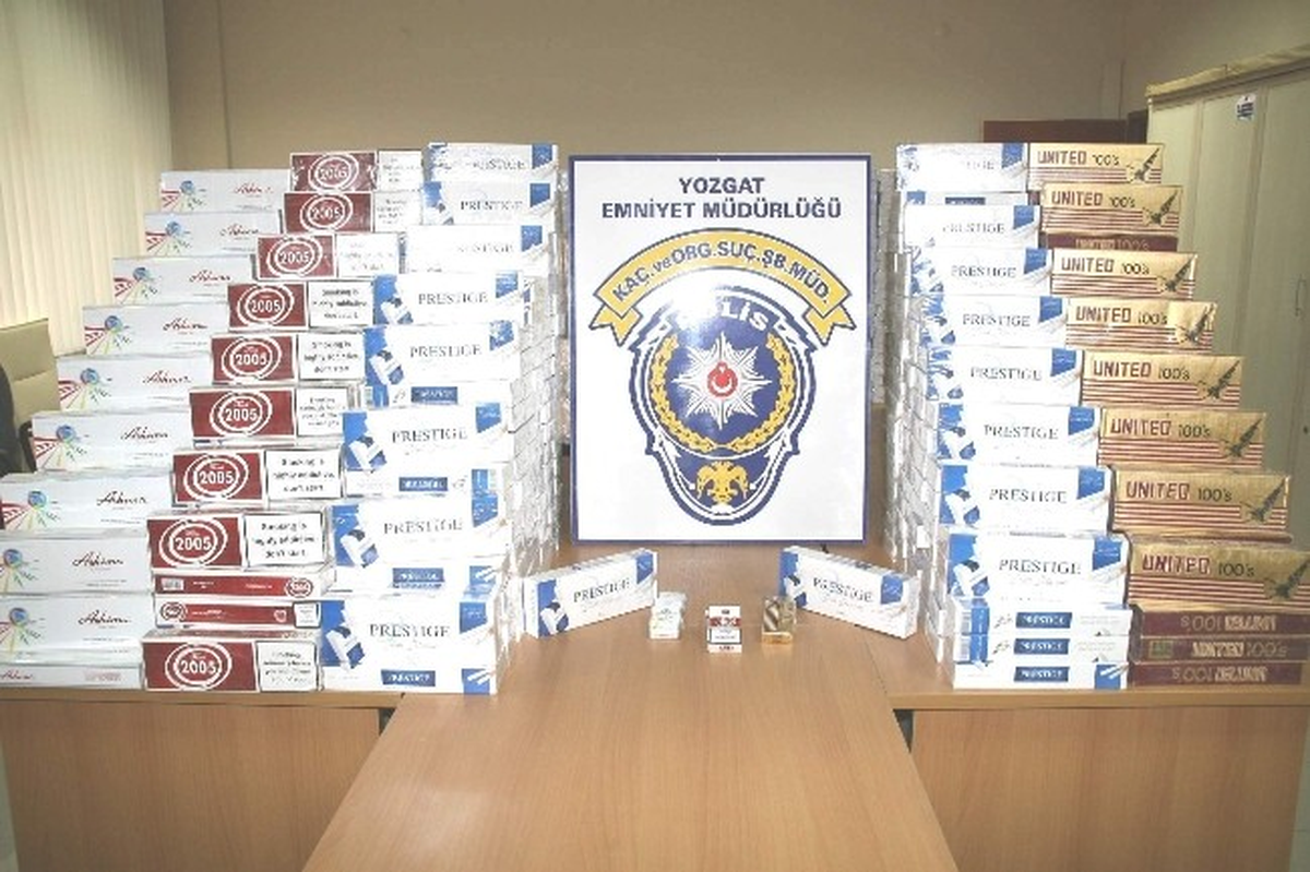 Yozgat Emniyeti Bir Ayda 100 Bin Paket Kaçak Sigara Yakaladı