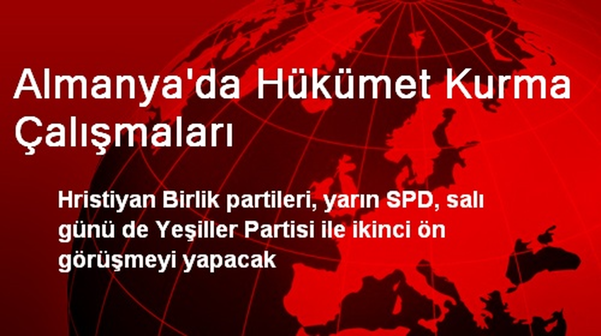 Almanya\'da Hükümet Kurma Çalışmaları