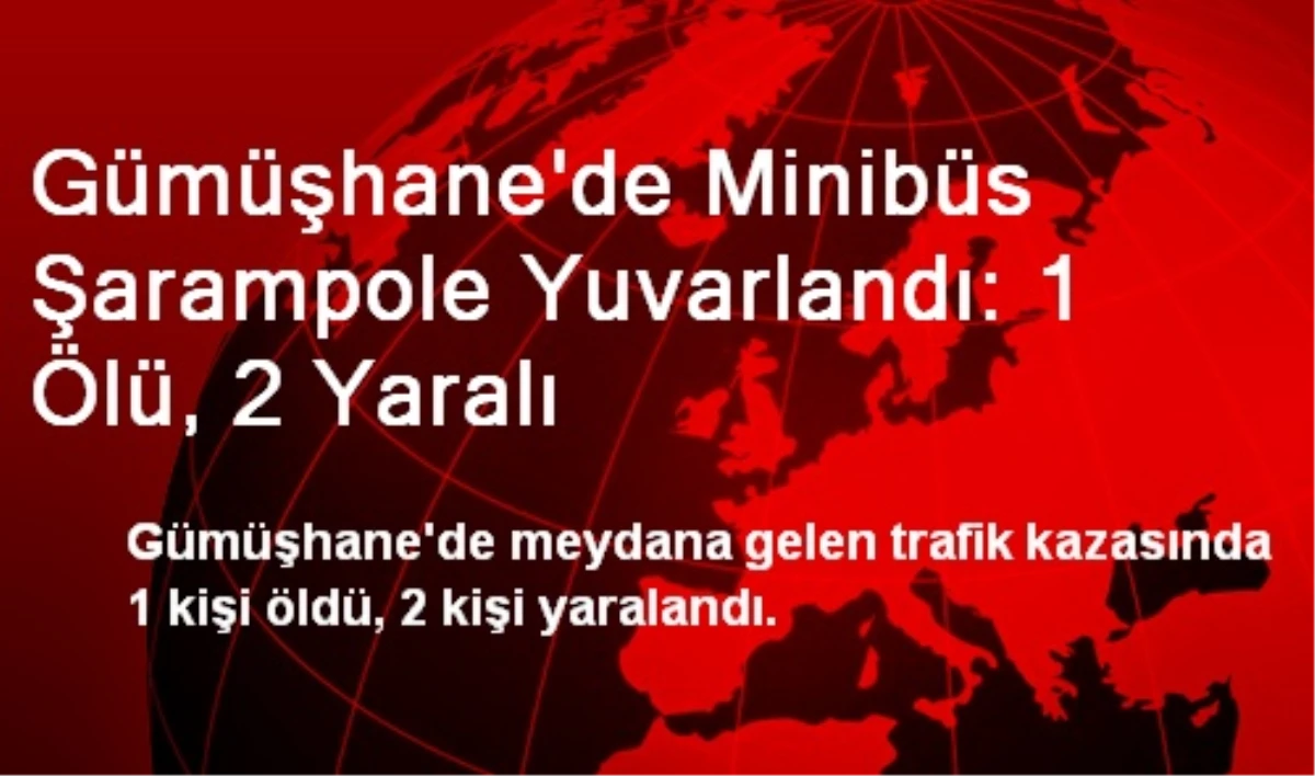 Gümüşhane\'de Minibüs Şarampole Yuvarlandı: 1 Ölü, 2 Yaralı