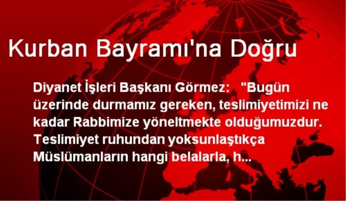 Kurban Bayramı\'na Doğru