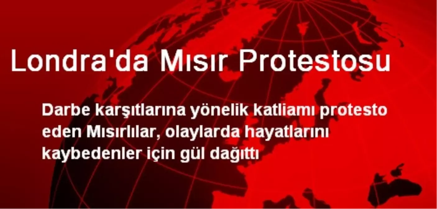 Londra\'da Mısır Protestosu