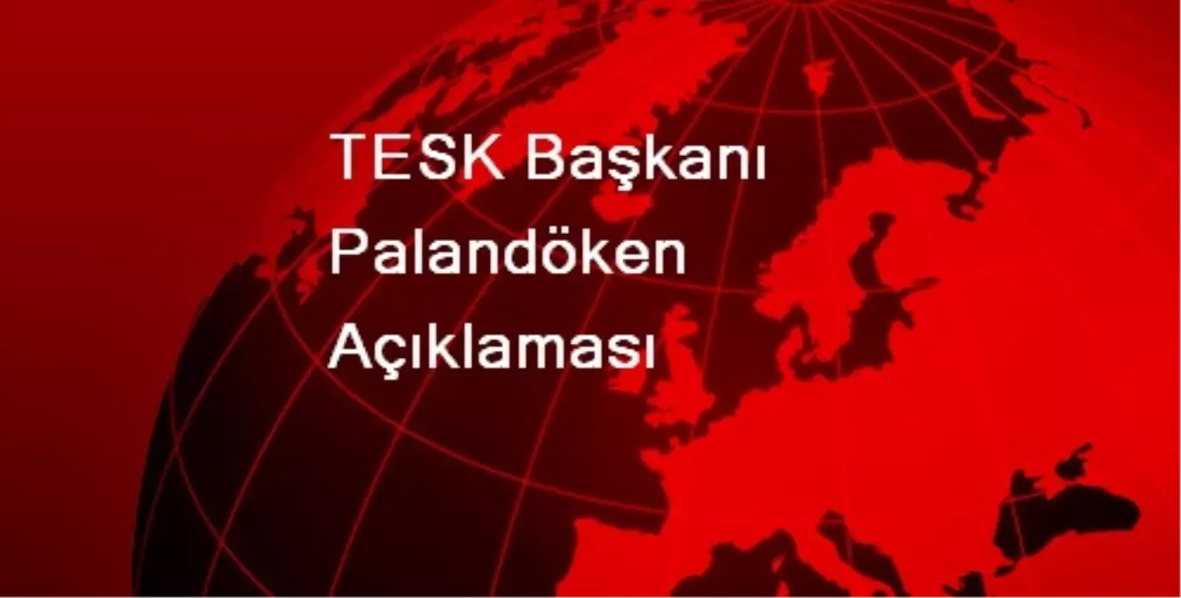 TESK Başkanı Palandöken Açıklaması