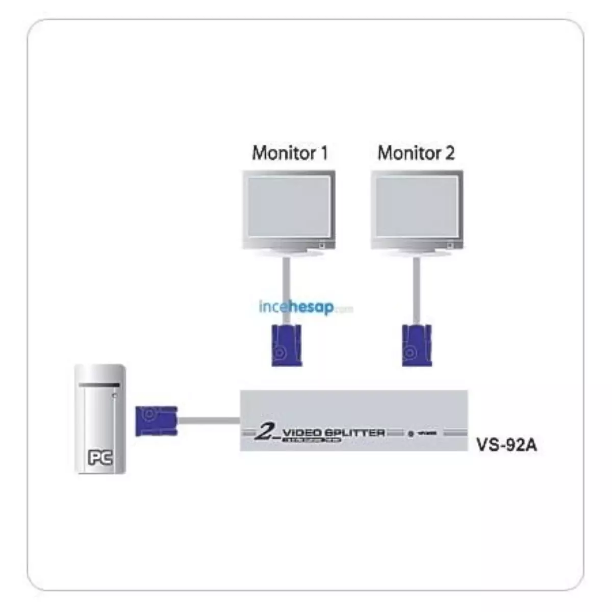 Aten Vs92a 2 Li Vga Video Çoklayıcı