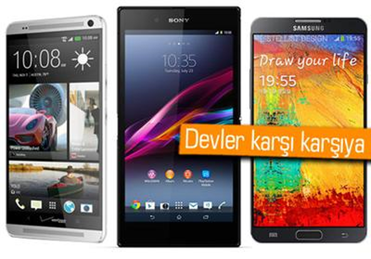 Htc One Max, Xperia Z Ultra ve Galaxy Note 3 Karşı Karşıya