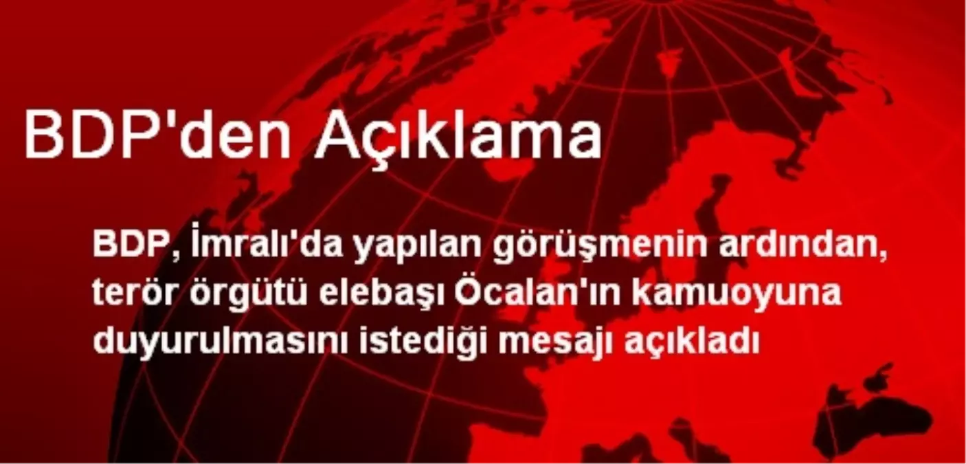 BDP\'den Açıklama