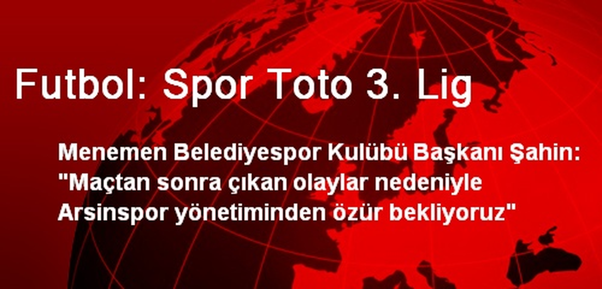 Futbol: Spor Toto 3. Lig