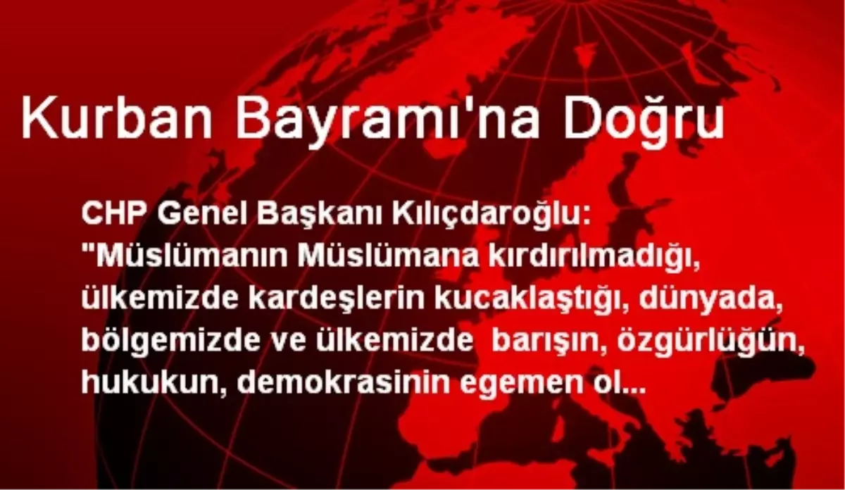 Kurban Bayramı\'na Doğru