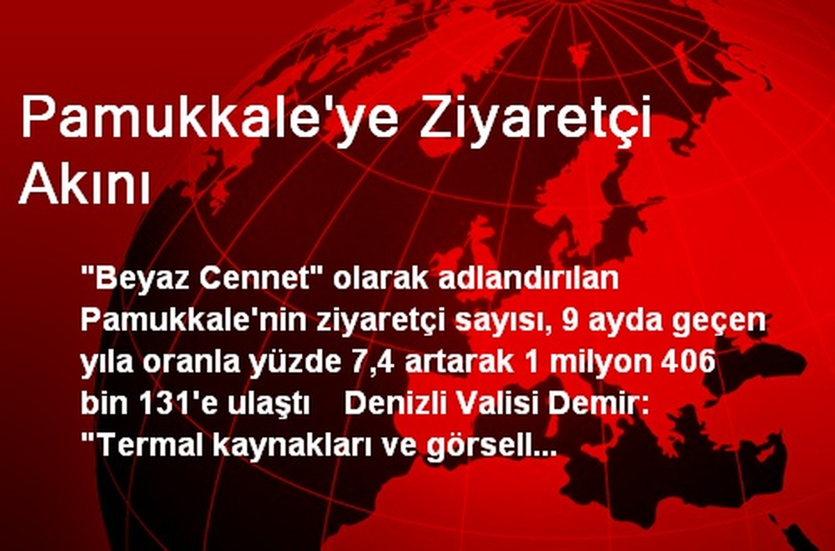 Pamukkale\'ye Ziyaretçi Akını