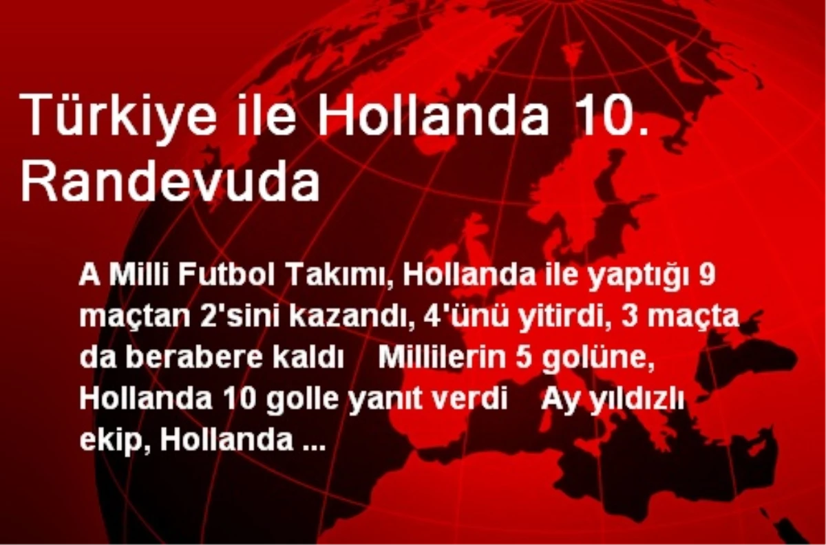 Türkiye ile Hollanda 10. Randevuda